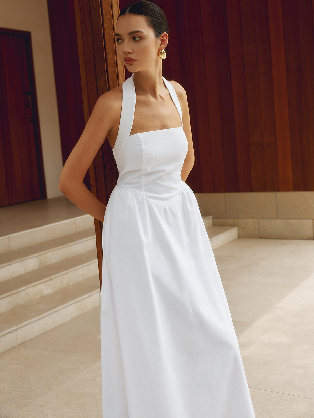 Elegante Halter Maxi Jurk | Tijdloze en Trendy Lange Jurk