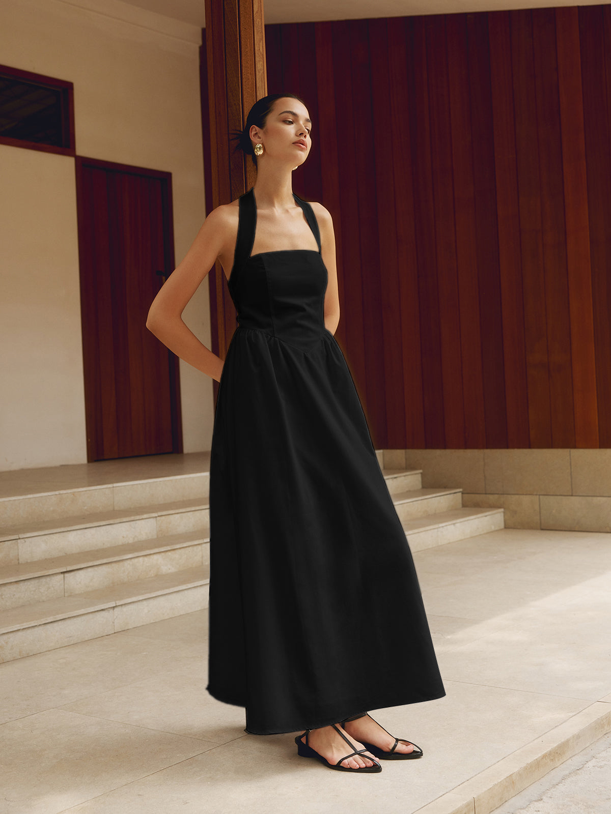 Elegante Halter Maxi Jurk | Tijdloze en Trendy Lange Jurk