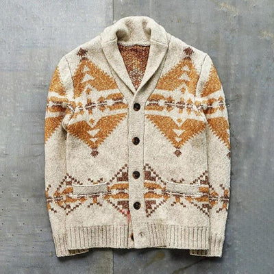 Lang Gebreid Vest Met Aztec-Patroon | Trendy Herfstmode Dames