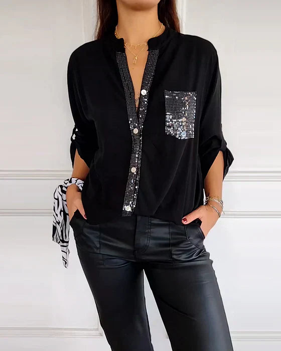 Luxe Blouse met Pailletten | Elegante & Stijlvolle Damesmode