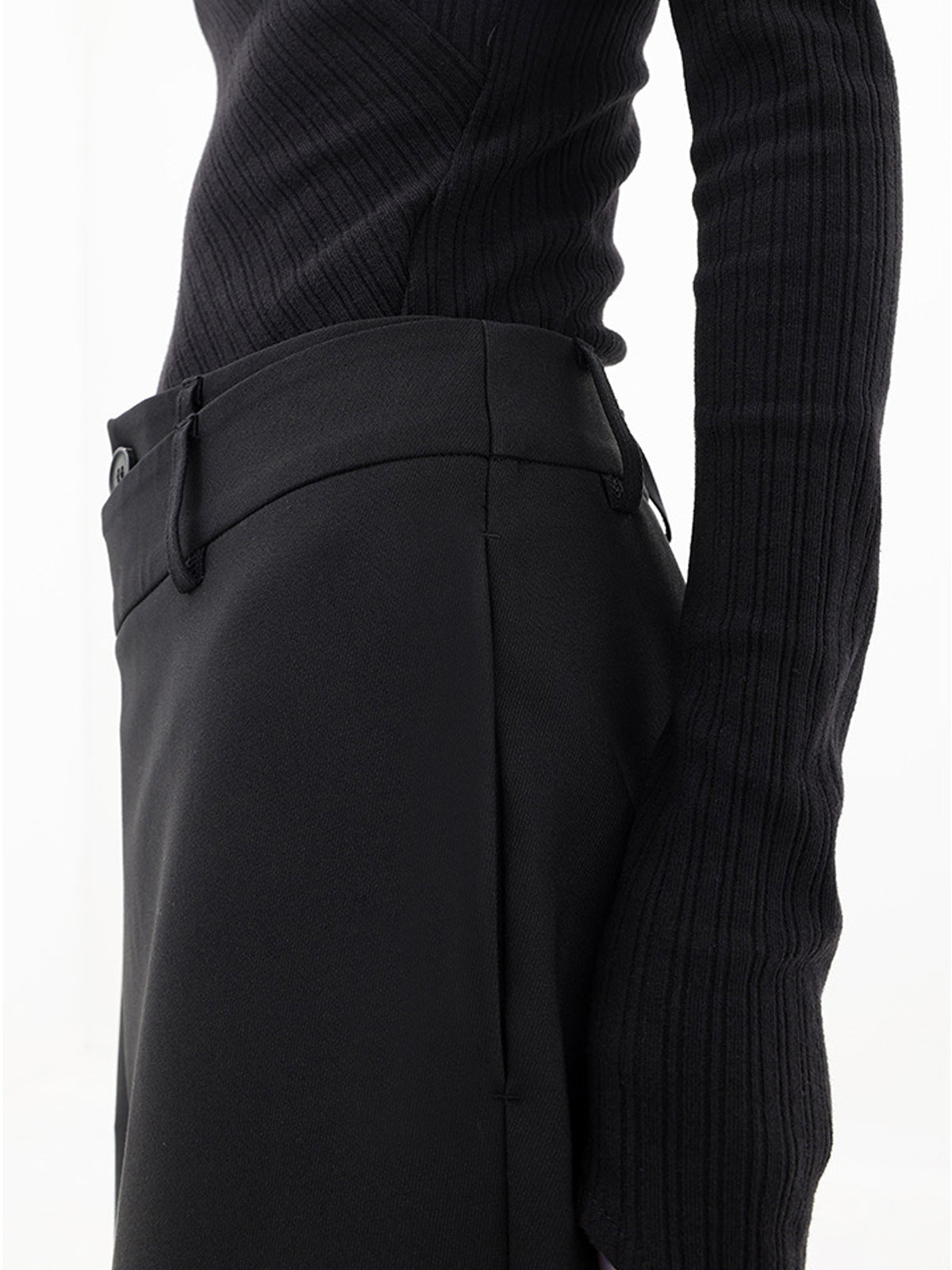 Moderne Wide-Leg Broek | Asymmetrisch Design