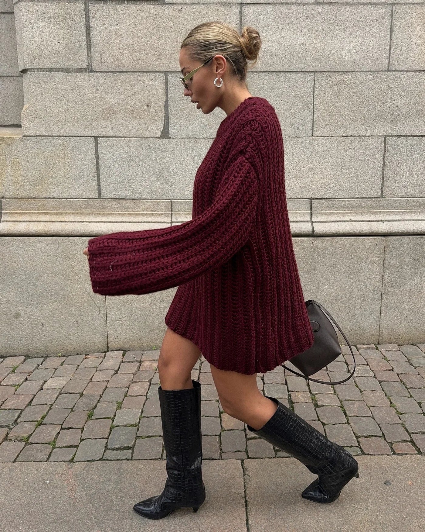 Oversized Gebreide Trui Jurk | Warme & Trendy Knit Dress Dames