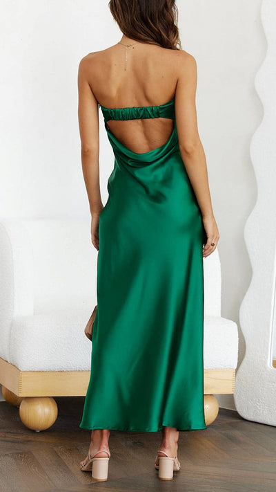 Satijnen Strapless Maxi Jurk | Chique & Elegante Avondjurk