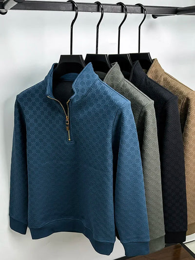 Stijlvolle Herentrui | Luxe Half-Zip Trui voor Koud Weer