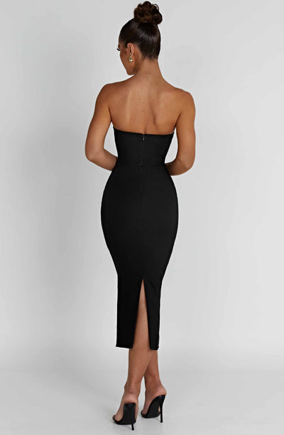 Strapless Midi Jurk | Elegante Bodycon Avondjurk Dames