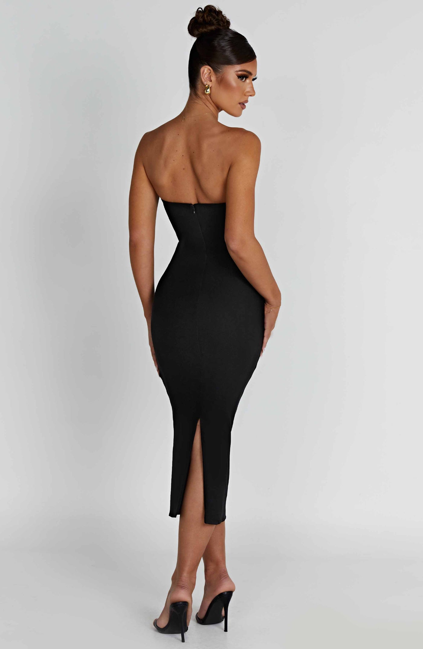 Strapless Midi Jurk | Elegante Bodycon Avondjurk Dames