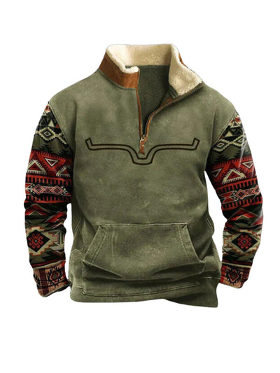 Western Fleece Sweater | Warme Outdoor Trui voor Heren