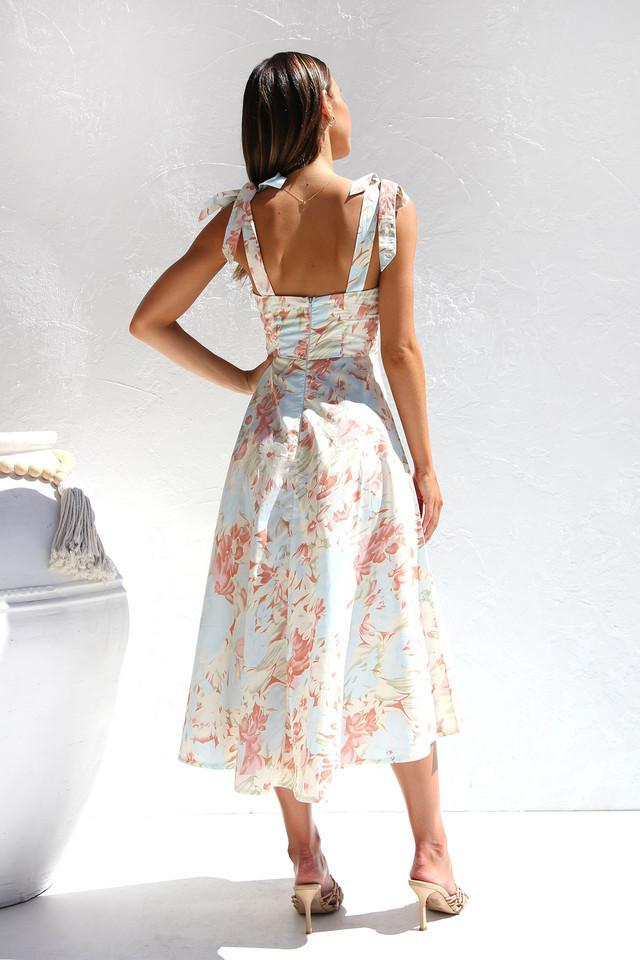 Zomerse Midi Jurk | Elegante Bloemenjurk Dames