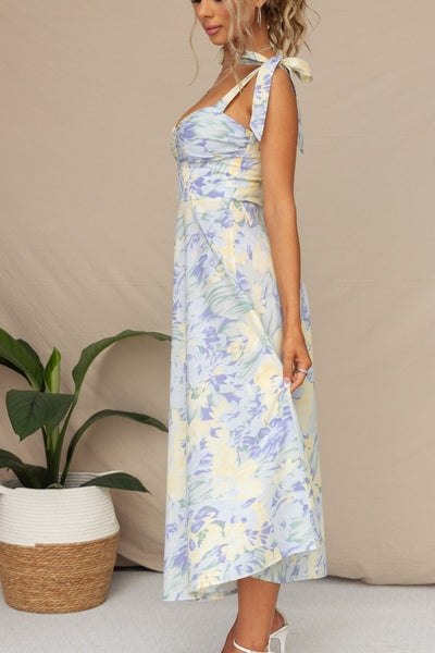 Zomerse Midi Jurk | Elegante Bloemenjurk Dames