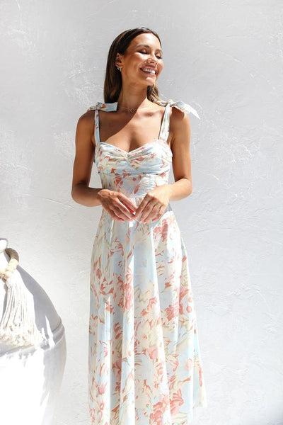 Zomerse Midi Jurk | Elegante Bloemenjurk Dames